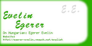 evelin egerer business card